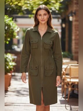 Pinkyotto Womens olive green coat size 2
